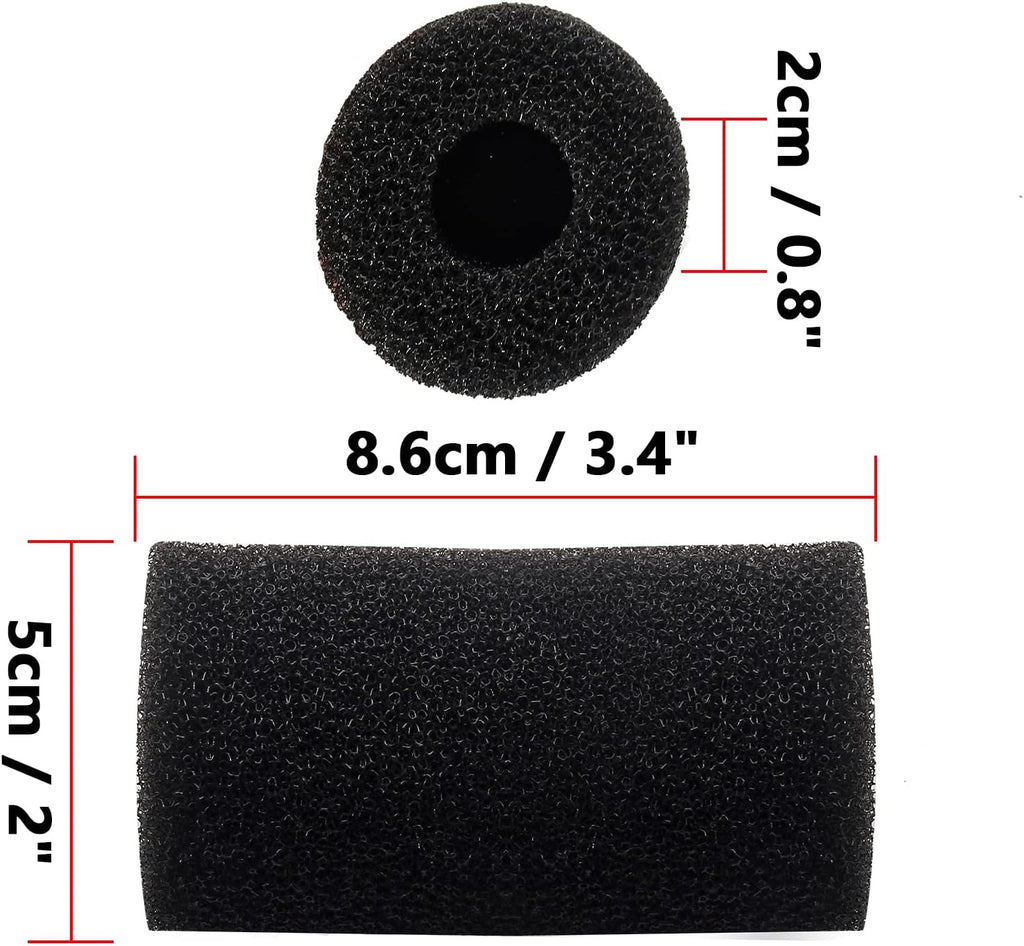 Bivethoi 4 Pcs Pre-Filter Foam Sponge Roll, Aquarium Intake Filter Media Sponge, Compatible Filter Accessories for Aquarium Fish Tank (Black)