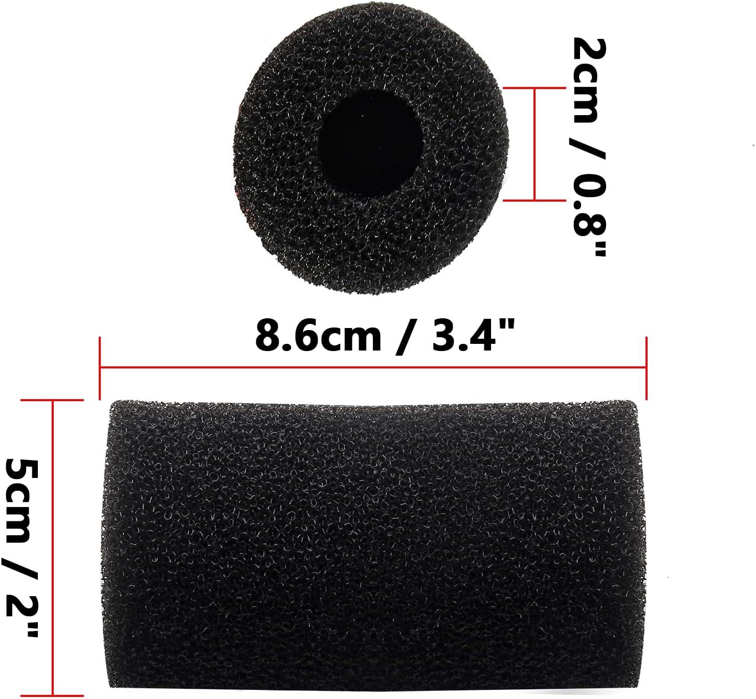 Bivethoi 4 Pcs Pre-Filter Foam Sponge Roll, Aquarium Intake Filter Media Sponge, Compatible Filter Accessories for Aquarium Fish Tank (Black)