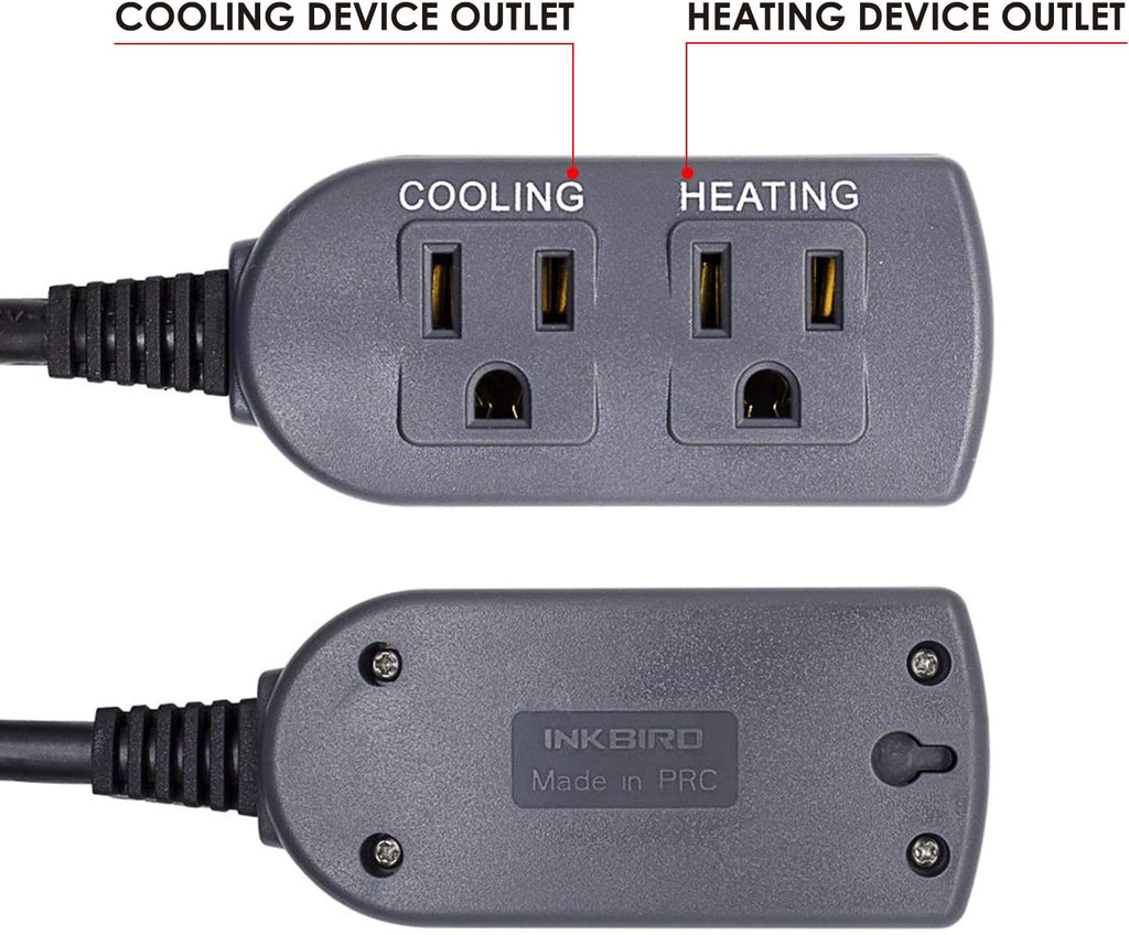 Inkbird ITC308 Freezer Thermostat Heating Cooling Plug Temperature Controller Outlet 110V 1200W Digital Temp Control for Greenhouse Heater Cooler Reptile Brewing Fermentation Kegerator Probe