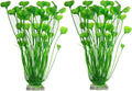 2PCS Aquarium Decor Plastic Plants, Large 16 Inches Artificial Fish Tank Plants (Green)