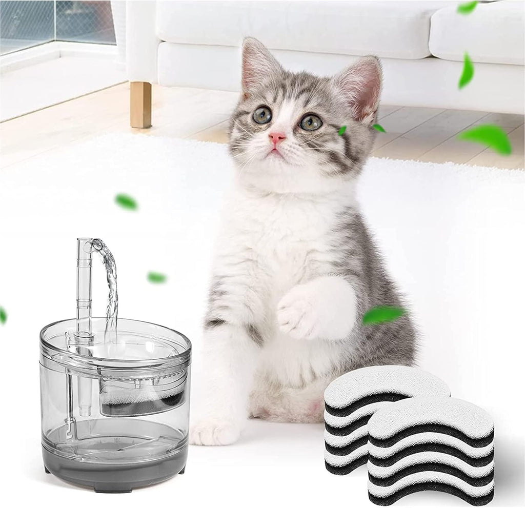 Cat Water Fountain Filters, 8 Pack Pet Fountain Replacement Filters Fit for Clear Cat Fountain Dispenser