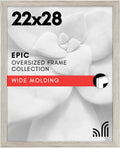 Americanflat 22x28 Poster Frame with Polished Plexiglass - Wide Picture Frames Made of Engineered Wood for Vertical or Horizontal Wall Display - Epic Collection - Driftwood