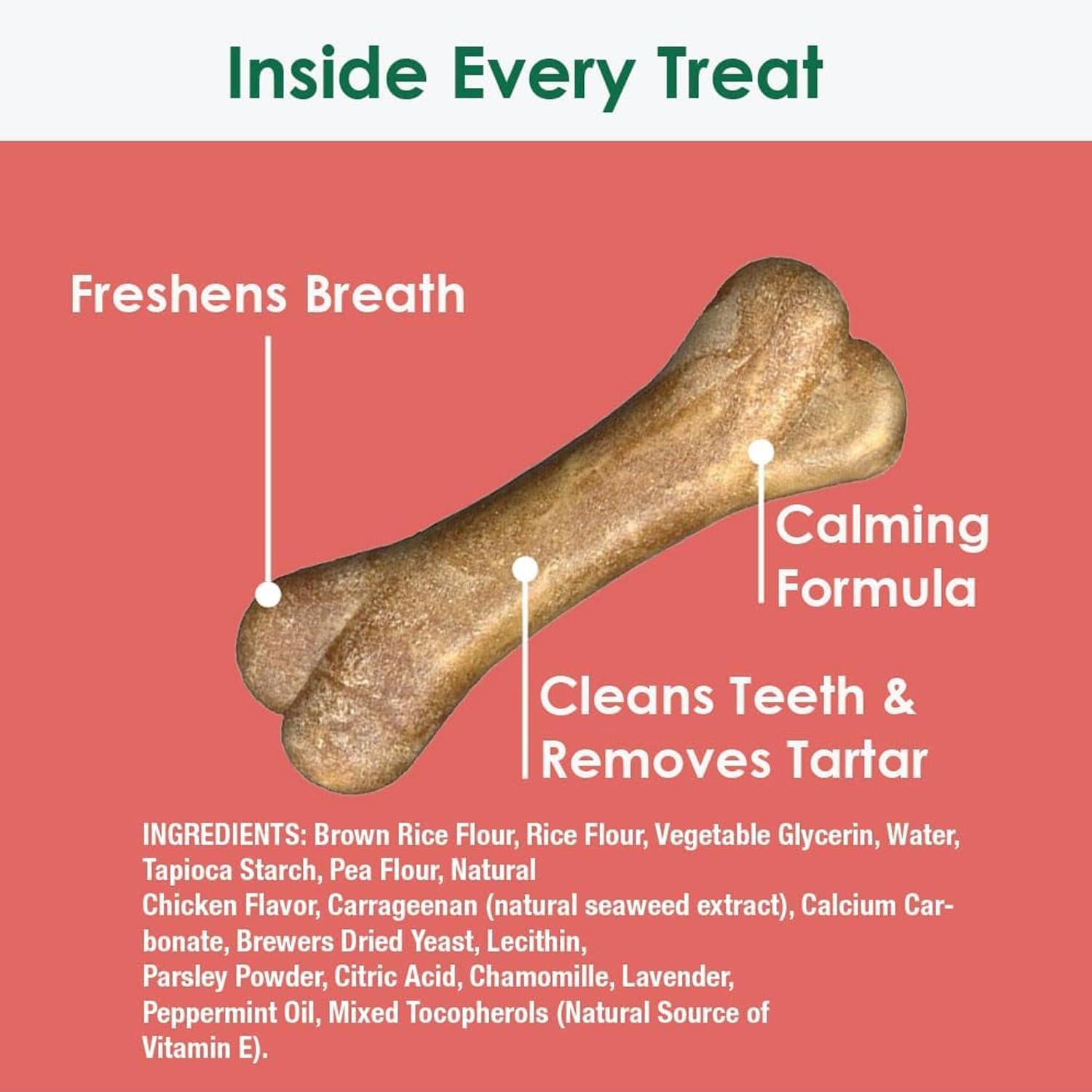 Bonies Natural Hip & Joint Formula Minis-Sized Single Bone, Glucosamine & Omega Fatty Acids, Fresh Breath, Clean Teeth, Low Calories, Chicken Flavor, MINI Dogs, 20 Bones