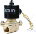 U.S. Solid 1/2" Brass Electric Solenoid Valve110VAC VITON SEAL N.C. (Air, Gas, Fuel...)