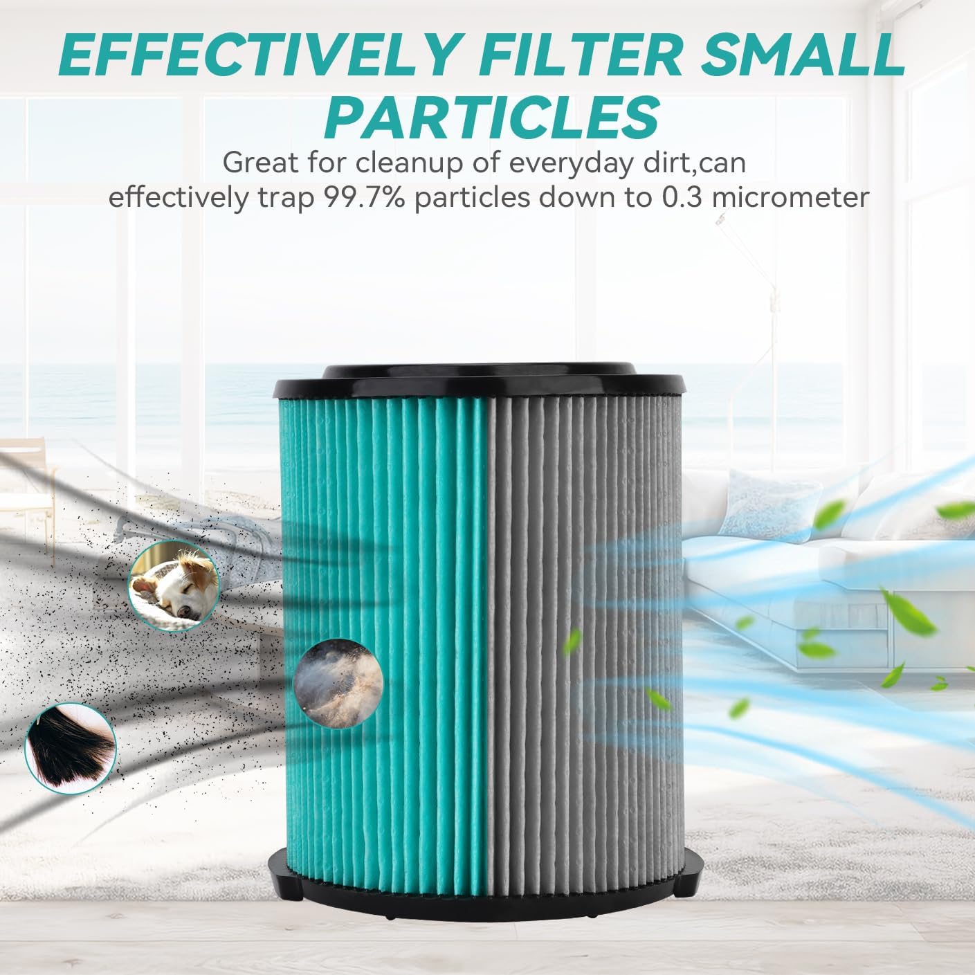 38753 Replacement HEPA Filters Compatible with Craftsman CMXZVBE38753 Wet/Dry Vac Filter for 5 to 20 Gallon shop vacuums,HEPA Filter(9-38753)
