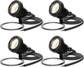 Malibu Landscape Lighting 5.4W LED Pond Light 12V AC Low Voltage Submersible Lights Underwater 2900K Warm White Waterproof Underwater Lighting for Outdoor Ponds Fountains Waterfalls 4Pack