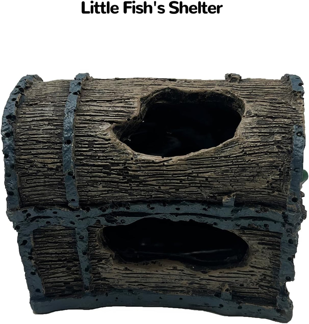 Mipukbay Fish Tank Decorations, Aquarium Decor Treasure Chest Aquarium Ornament for Small Tank