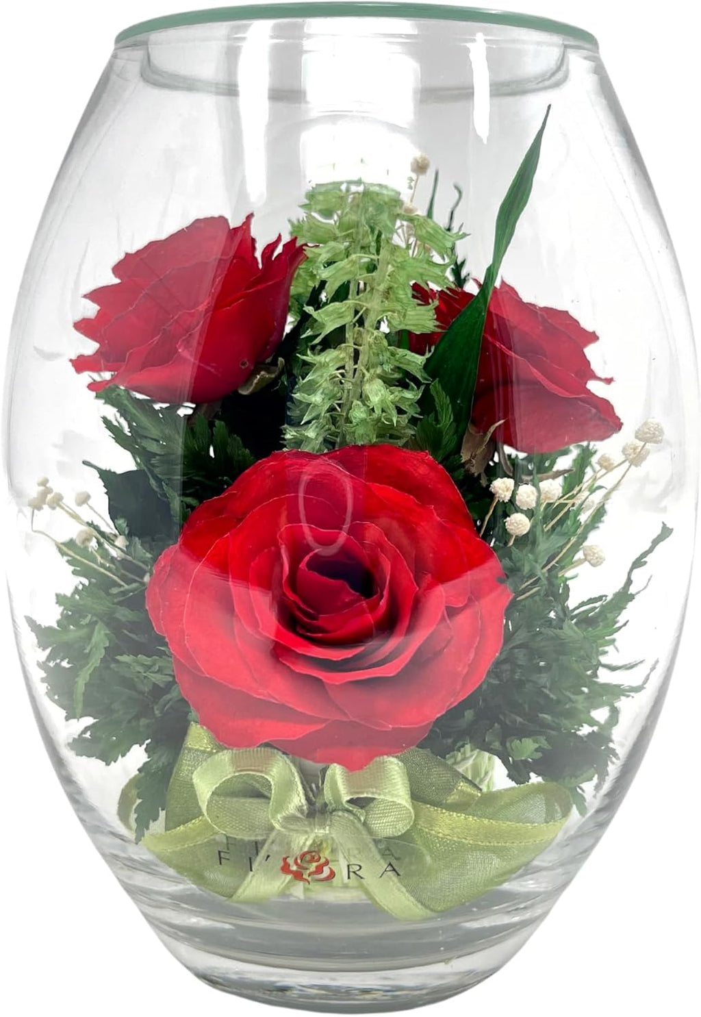 Fiora Flower | Long Lasting Real Roses in a Sealed Vase | Lasts up to 5 Years | Unique Present Gift