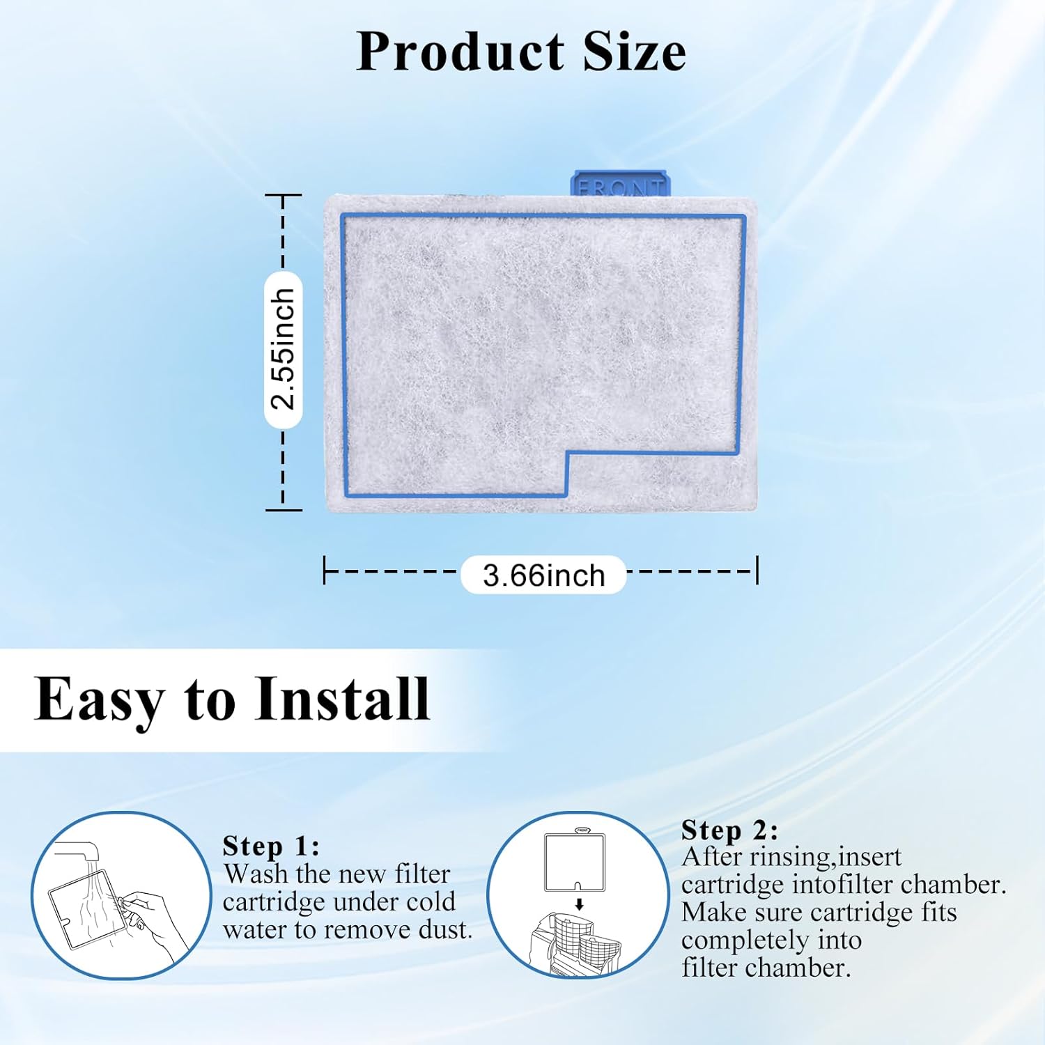 16 Pack Small Filter Cartridge Compatible with Aqueon, Aquarium Fish Tank Filter Cartridges Replacement for QuietFlow E Internal Power Filter Size 10 and Minibow Aquarium Filters Size 1/2.5/5 Gallon