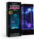 JINX LUMINOUS JELLYFISH Premium Large Lamp – 14" LED Aquarium Mood Light with Realistic Floating Jellyfish – USB Powered Lava Lamp Alternative with Color-Changing Ocean Lighting