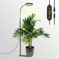GLOWRIUM Grow Lights for Indoor Plants, Full Spectrum LED Grow Light Floor Lamp with Stand Adjustable Height and Angle, Black Plant Light with 3/9/12H Grow Light Timer (Black, 20W)