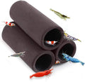 XMHF Aquarium Ceramic Small Fish Shrimp Crayfish Breeding Habitat Shelter Brown XM163