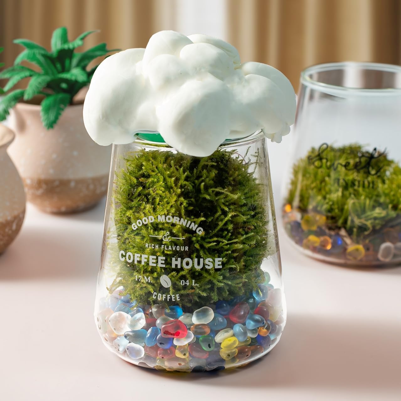 Sea Glass Stones 31oz - Aquarium Rocks & Fish Tank Gravel for Fish Tanks | Vase Fillers, Art & DIY Landscaping with Irregular Gems for Succulents & Terrariums (Colorful, Frosted)