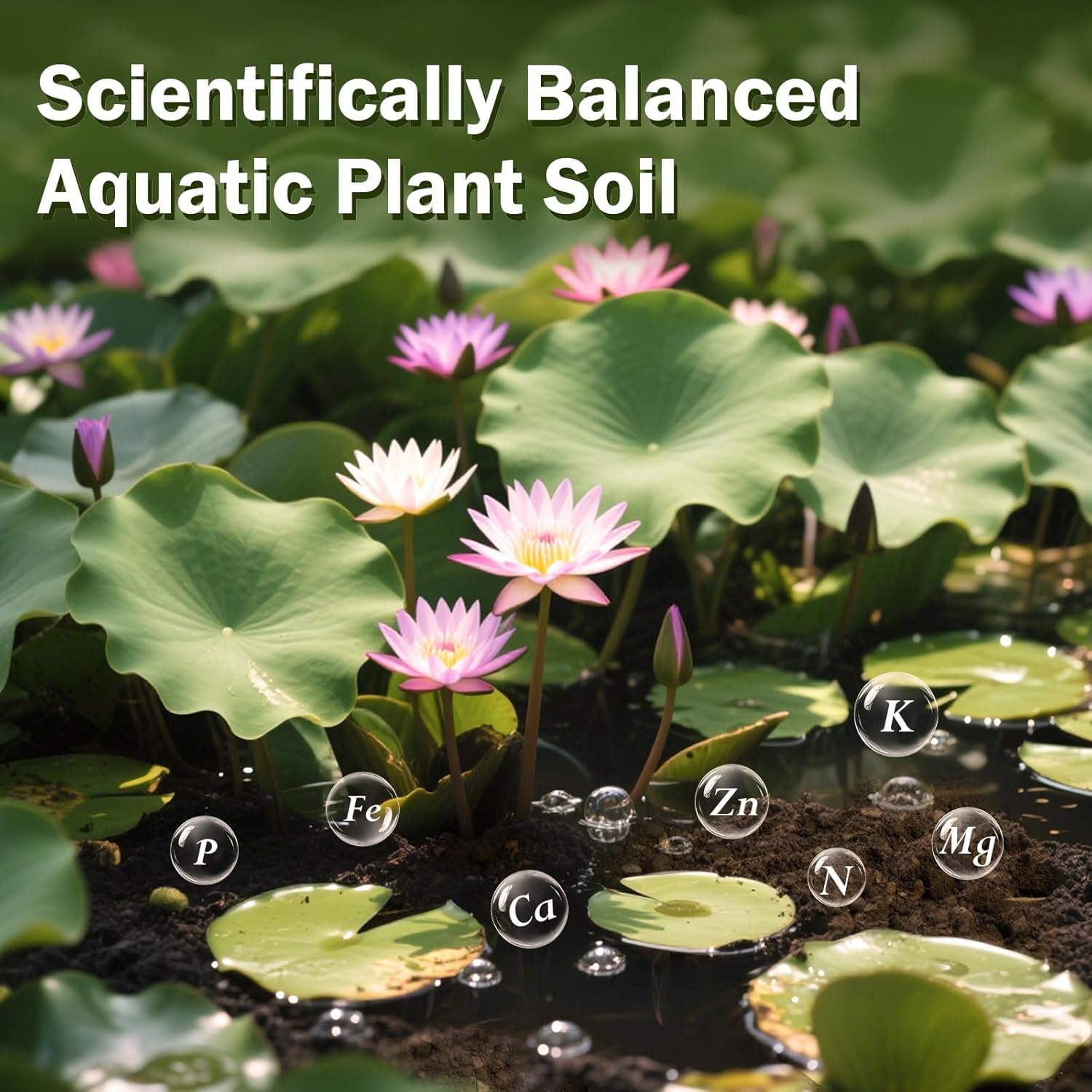 Aquatic Plant Soil for Lotus & Pond Plants/Aquaquarium Substrate 6.6 LBS- Natural Organic Growing Medium for Hydroponic Plants & Water Gardens | Aquarium Safe Nutrient-Rich