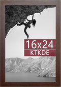 KTKDE 16x24 Picture Frame Wooden,Poster Frames with Polished Plexiglass, Wall Hanging Large Studio Gallery Photo Frames Decorating for Minimalist Style Suitable,Any style Best
