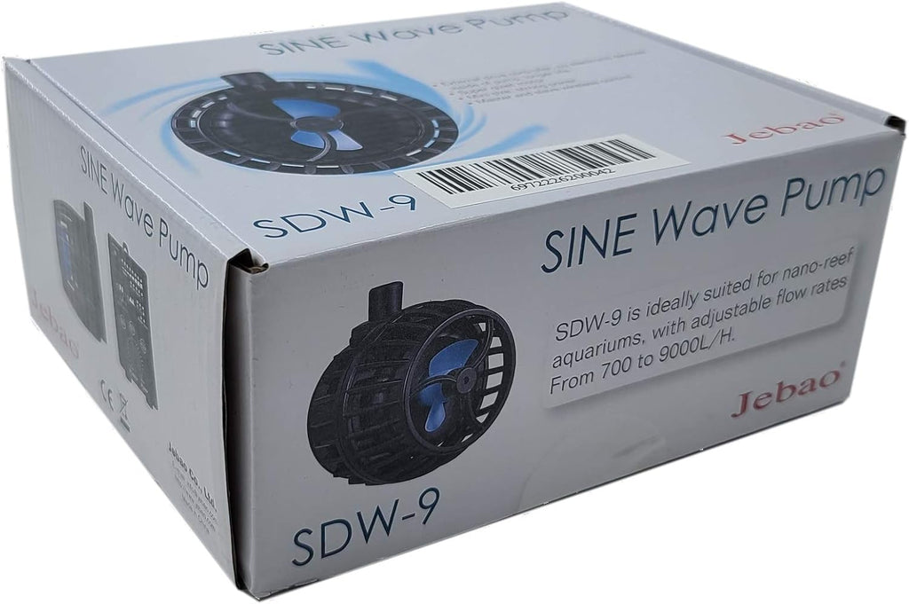 Jebao SDW Wave Maker Flow Pump with Controller for Marine Reef Aquarium (SDW-9, 2377GPH)