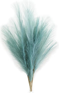 UiiziC Faux Pampas Grass Dried Fluffy 6pcs 35" Artificial Ascendant Grass for Vase Fillers Wedding Party Bouquets Home Hotel Centerpieces Decor (Turquoise)