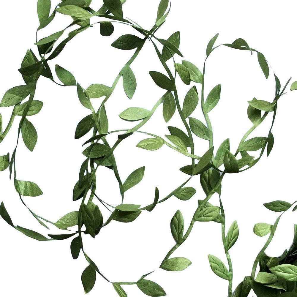 132 ft Large Leaf Trim Ribbon,Artificial Greenery Garland Vines for Baby Shower DIY Craft Wreaths Party Wedding Home Christmas Decoration