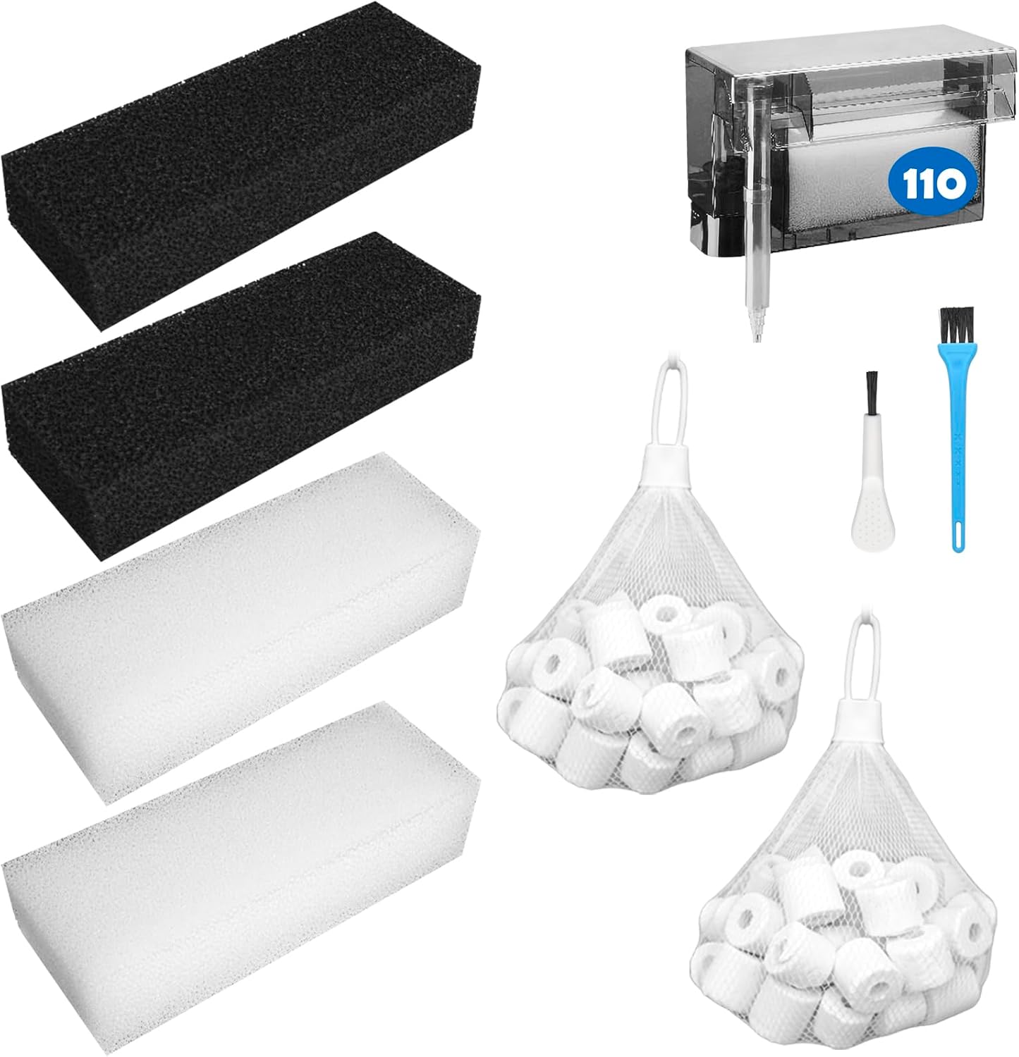 Three-Stage Filtration Tank Filter Replacement for AquaClear 110 Power Filter, Aquarium Filter Media Replacement for Fish Tank Filter for 60- to 110-Gallon Aquariums