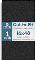 Activated Carbon Filter Pad - Cut to Fit Air Vent Filters for Home, AC, Furnace, Range Hood & Vent - Charcoal Filter Sheets Material for Dust, Odor, Smoke & Allergen Removal - 1 Pack