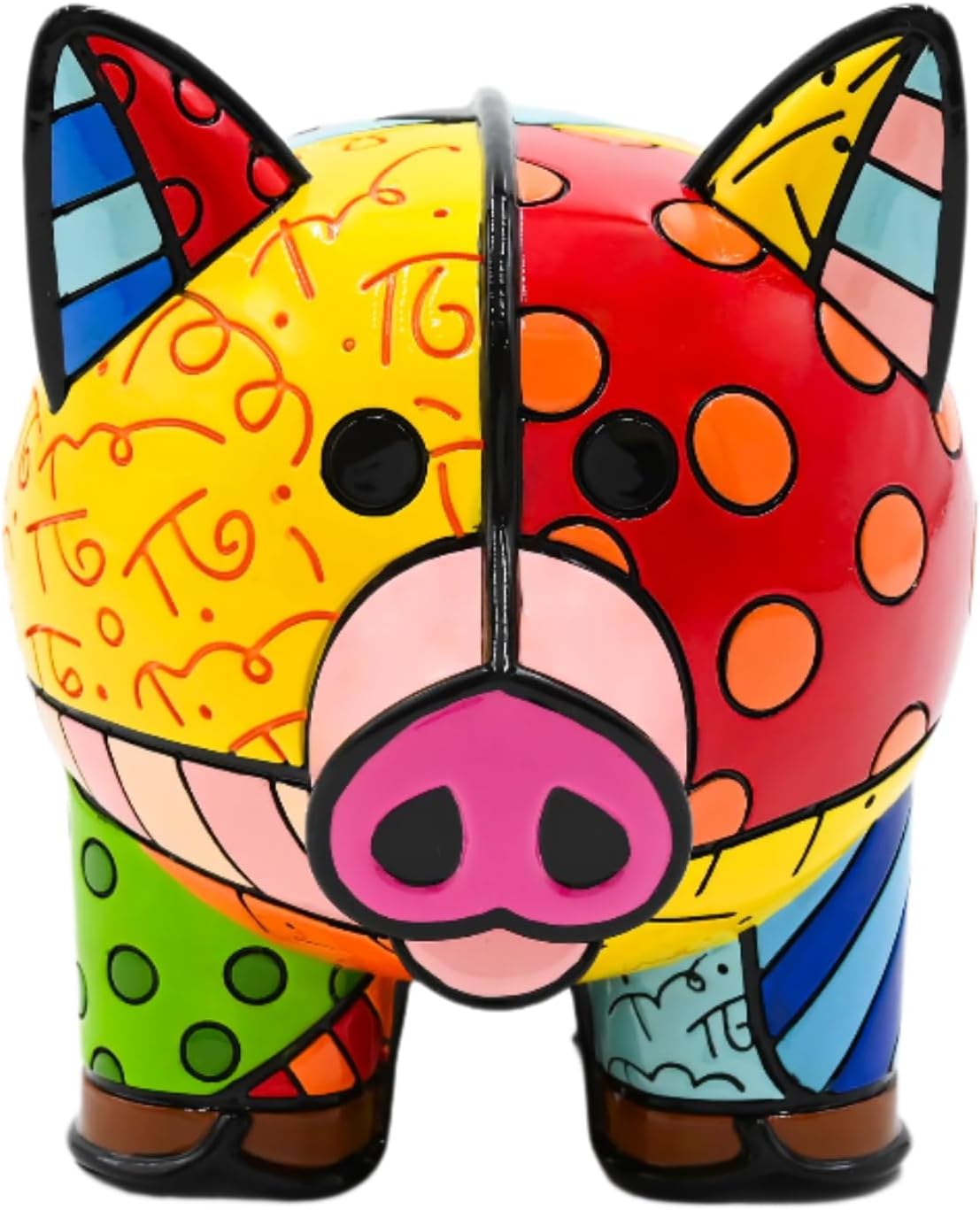 Britto Collectible Figurine - Iconic Art Figurine, Decorative Displays for Modern Home Decor | Designed by Iconic Artist Romero Royal Pig (Multicolor)