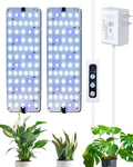 DOMMIA Grow Light, 20W Ultra-Thin Panel Grow Lights for Indoor Plants, High PPFD Full Spectrum, Dimmable, 6/12/16H Timer Auto on/Off, Suitable for Indoor Growing, Warm White 1-Pack