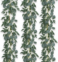 3Pcs Fake Eucalyptus Vines, 6.5FT Silk Ivy Garland, Odorless Lush Green Leaves Artificial Hanging Plants, Boho Forest Greenery Decor for Home, Classroom, Wall,Party, Wedding Decoration