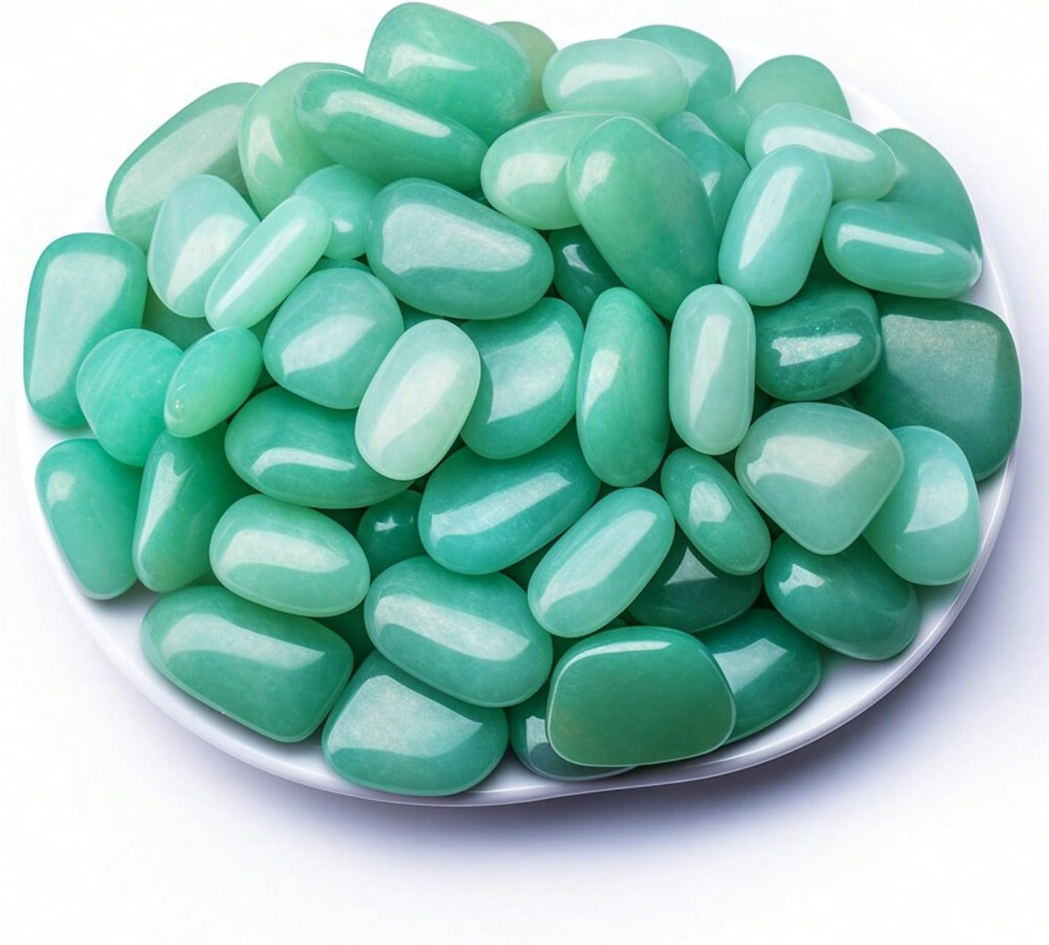 Polished Aventurine Crystal Set, 0.4", 128 Pcs - Handpicked Tumbled Stones and Crystals Bulk for Healing, Reiki, Meditation, Witchcraft and Home Decor,