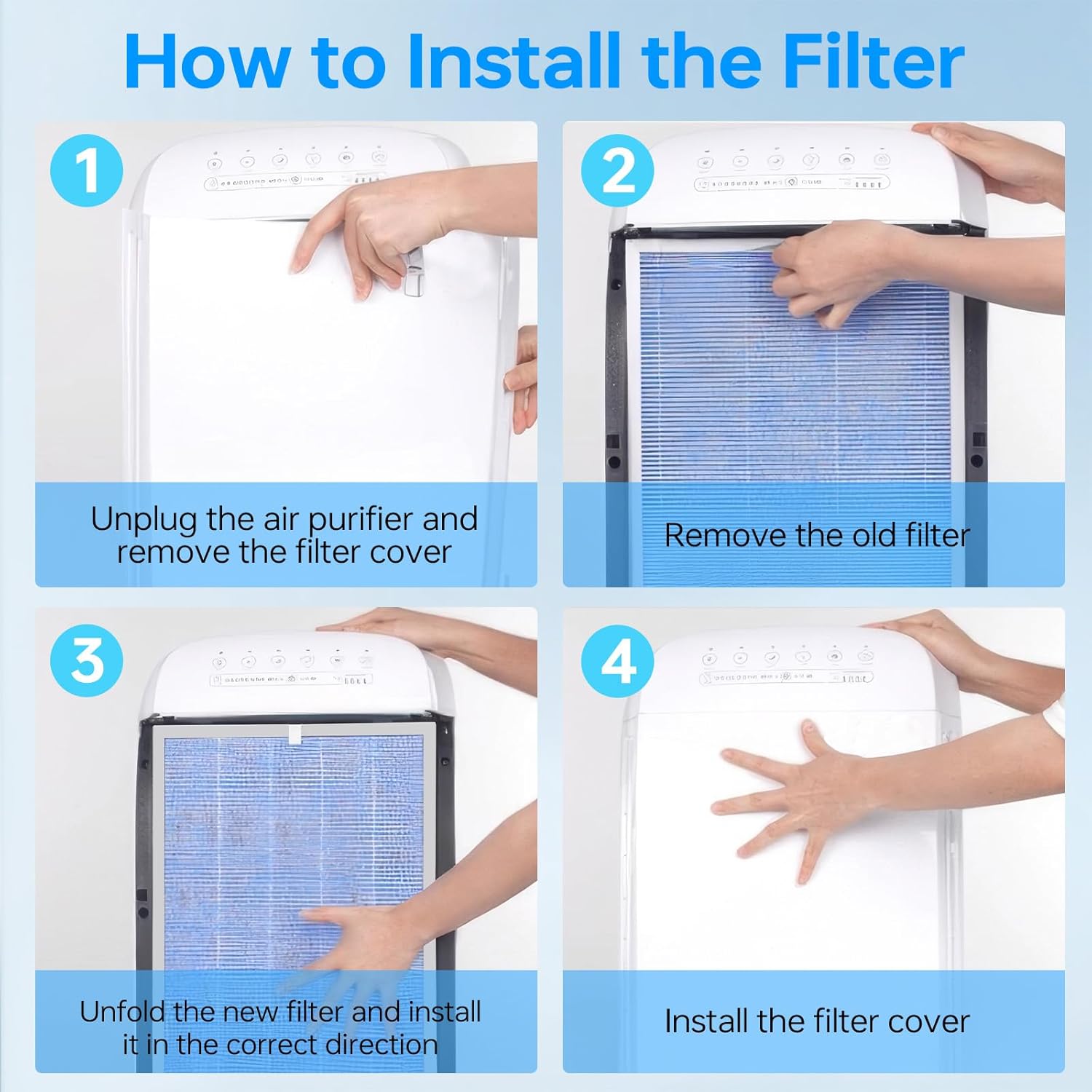 MSA3/MSA3S Replacement Filter Compatible with Membrane Solutions MSA3 and MSA3S Upgraded 4-in-1 Efficiency Activated Carbon Filter-2Pack