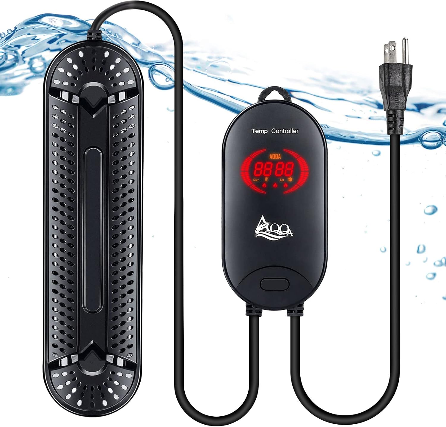 AQQA Aquarium Heater 800W for 80-220 Gallon Submersible Fish Tank Heater for Aquarium Betta Fish Heater Aquarium Thermostat Heater Hydroponic Freshwater & Saltwater (800W, 80-220Gal)
