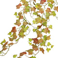 alyptus Artificial Fall Leaves Garland - Lifelike Fake Pumpkin Vines for Outdoors and Bedroom Décor - Greenery Garland with Fake English Ivy and Ivy Vines (Ivy Garland 1#)