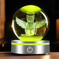 IFOLAINA Cat Memorial Gifts 3D Crystal Ball for Cat Lovers Pet Sympathy Gift for Women Men Decorative Globes