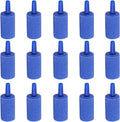 15 PCS 1 Inch Air Stones Cylinder Bubble Diffuser Airstones for Aquarium Fish Tank Pump Blue