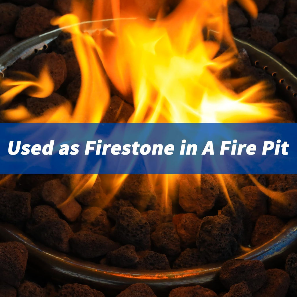 Calofulston 2"-4" Black Lava Rock, Large Volcanic Lava Rock for Fire Pit, Gas Logs, Aquarium, Fireplace, Fire Bowl, 5lbs