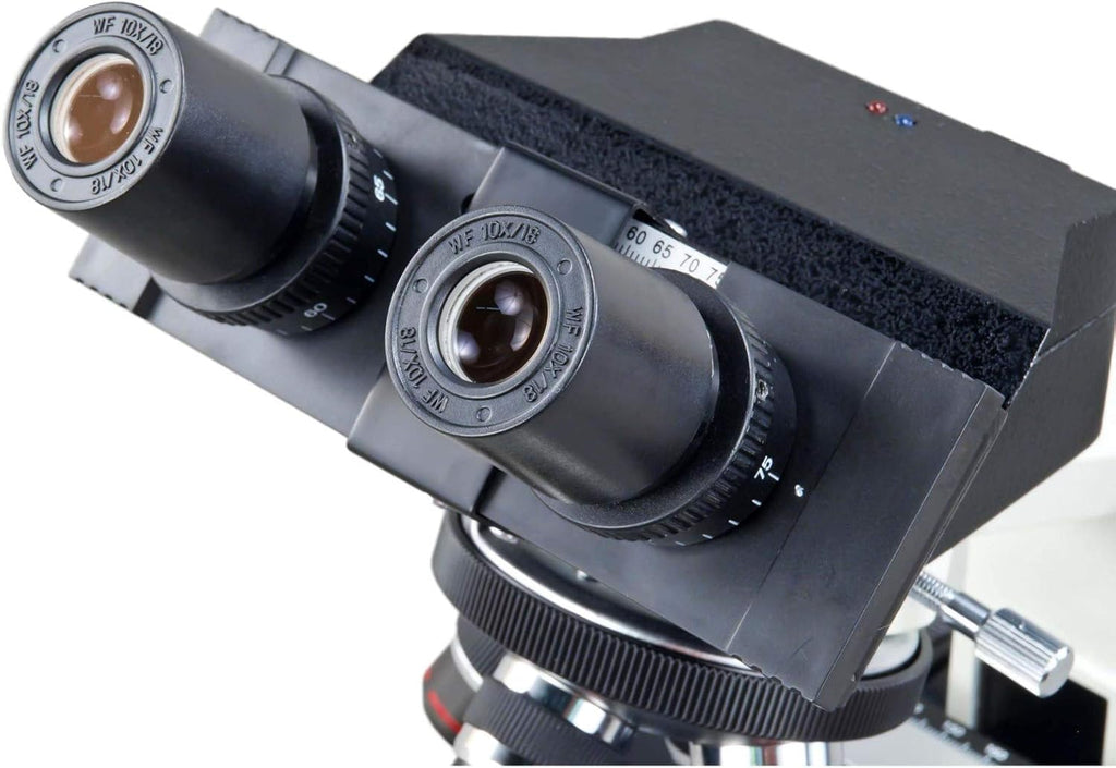 OMAX MD827S30 3MP Digital Integrated Microscope with Halogen Illumination - 40X-2000X Magnification - Compound Binocular Microscope - Ideal for Clinics, Vets & Classrooms