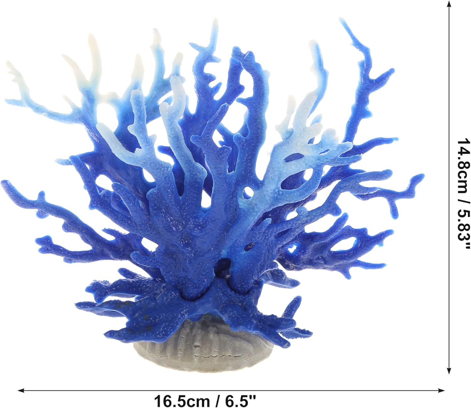VOCOSTE Coral Reef Decor, Mini Faux Aquarium Decor, Blue White, 6.5"x5.83"
