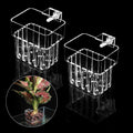 2 Pack Clear Aquarium Plant Holder Top Hanging Fish Tank Plant Holders Fits up to 0.8in Tank Edges, Aquarium Décor