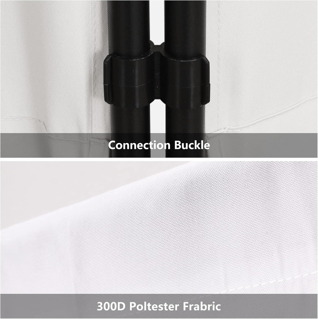 Room Divider, 6 Panel Room Dividers and Folding Privacy Screens, 6FT Partition Room Office Wall Divider for Separation 200" W Fabric, Portable Freestanding Room Divider Wall (White)