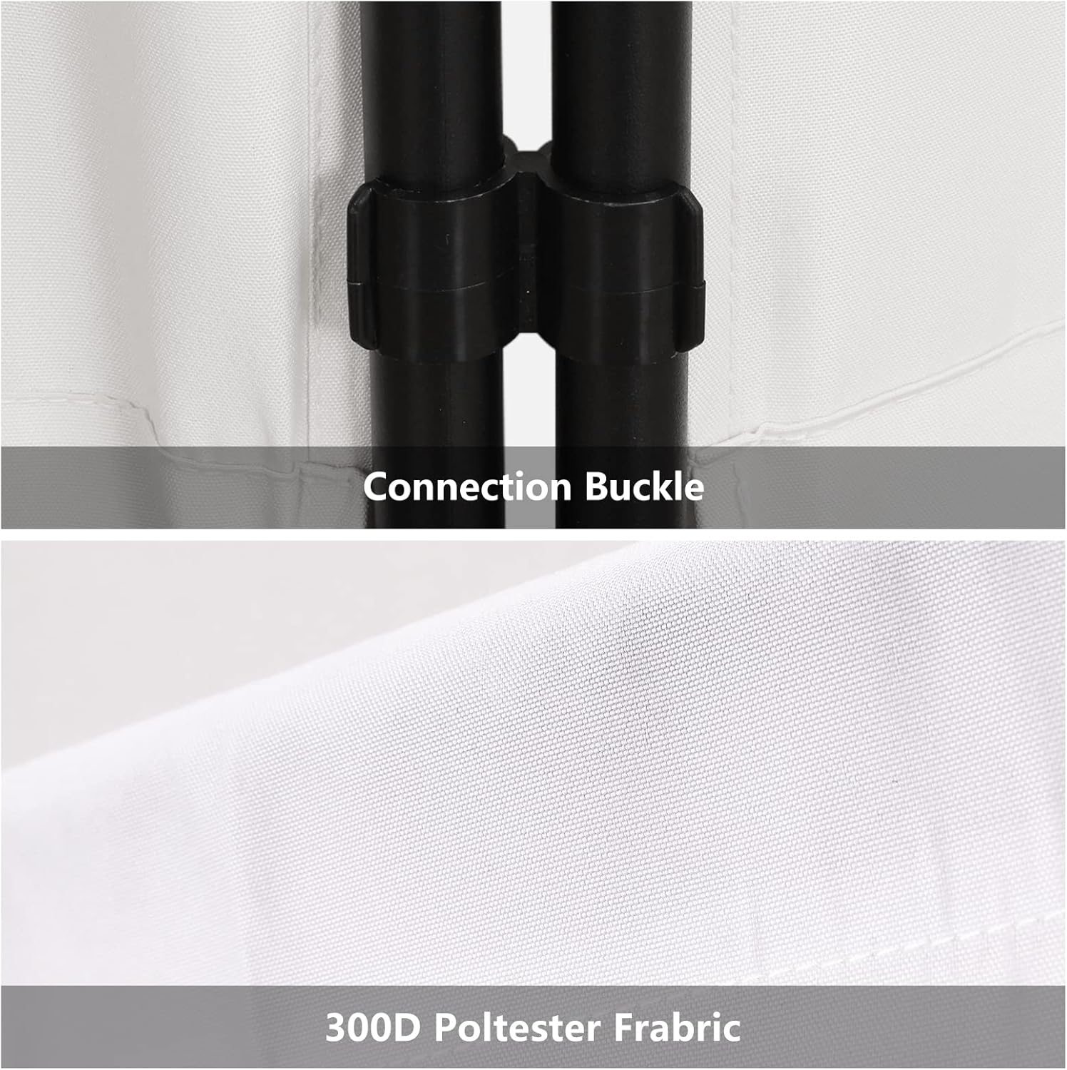 Room Divider, 6 Panel Room Dividers and Folding Privacy Screens, 6FT Partition Room Office Wall Divider for Separation 200" W Fabric, Portable Freestanding Room Divider Wall (White)