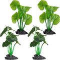 Fish Tank Plant Decorations 4-Pack, Realistic Betta Leaf Hammock Artificial Silk Aquarium Plants for Terrarium Plants Accessories, Goldfish, Reptile Plants Aquarium Decor