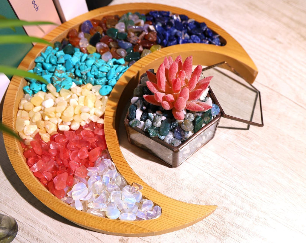 QINJIEJIE 0.9Lbs Aquatic Agate Rocks for Plant Bulk Decorative Sand Aquarium Gravel Pebbles Stones Vase Filler Fish Bowl Decorations Turtle Tank Decor Crystal Chips Rocks for Betta Fish