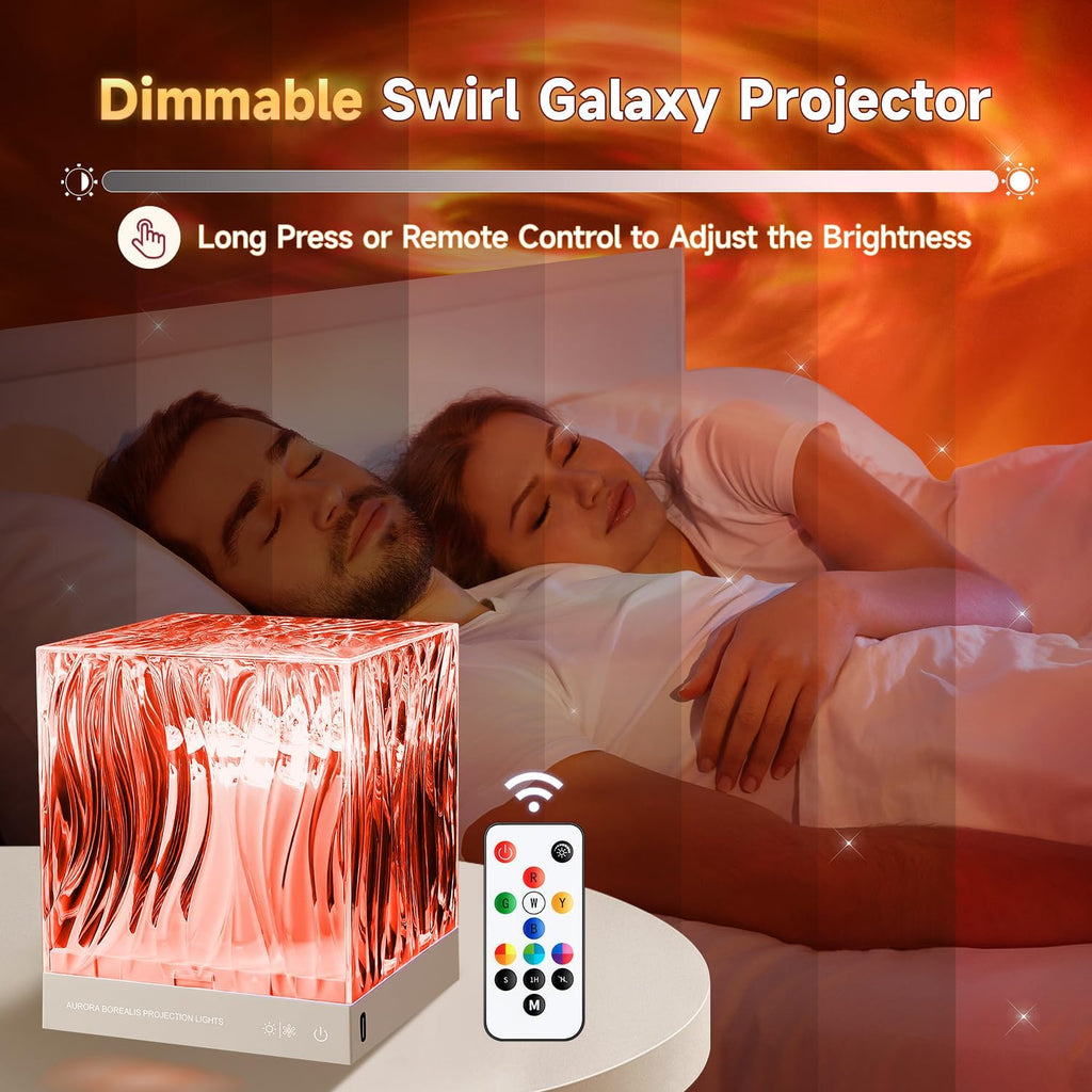 Space Projector for Bedroom, 18 Colors Hologram Cube Galaxy Projector for Bedroom, Dimmable Galaxy Light Projector for Bedroom,Remote Galaxy Lamp for Bedroom,Kids Night Light Projector for Teen Gifts