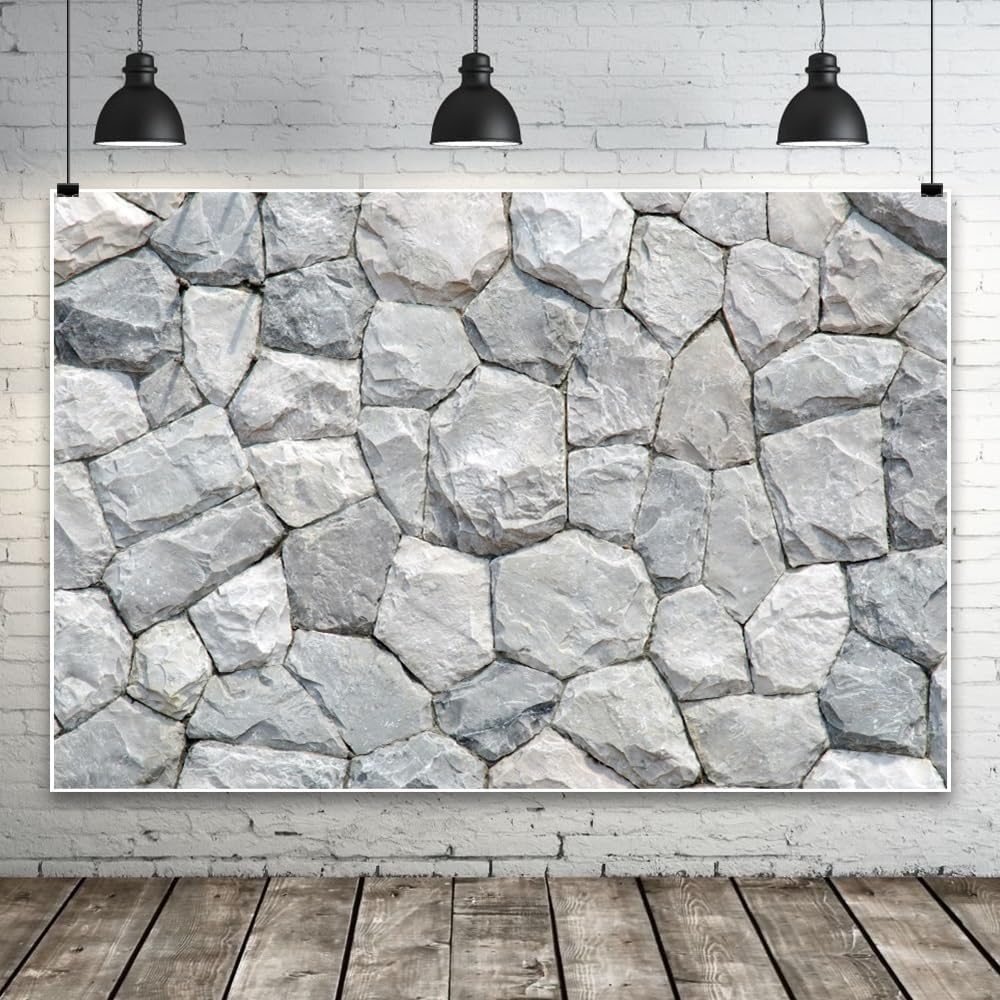 Yeele 5x3ft Vintage Stone Brick Wall Backdrop for Photography Retro Rustic Rock Stone Wall Background for Wedding Birthday Theme Party Decoration Kids Adults Portrait Photo Studio Shoot Props