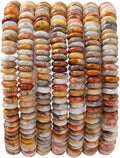 Natural Crazy Agate Disk Stone Spacer Beads 6x2mm 38cm/str Flat Rondelle Loose Semi Gemstone Caps for Making Bracelets Necklace