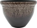 The HC Companies Pizzazz Decorative Round Flower Pots w/Ceramic Look - UV-Resistant Decorative Pot for Outdoor & Indoor Plant Pots - Modern Planter for Flower, Herbs (9” Foggy Gray, Pack of 1)
