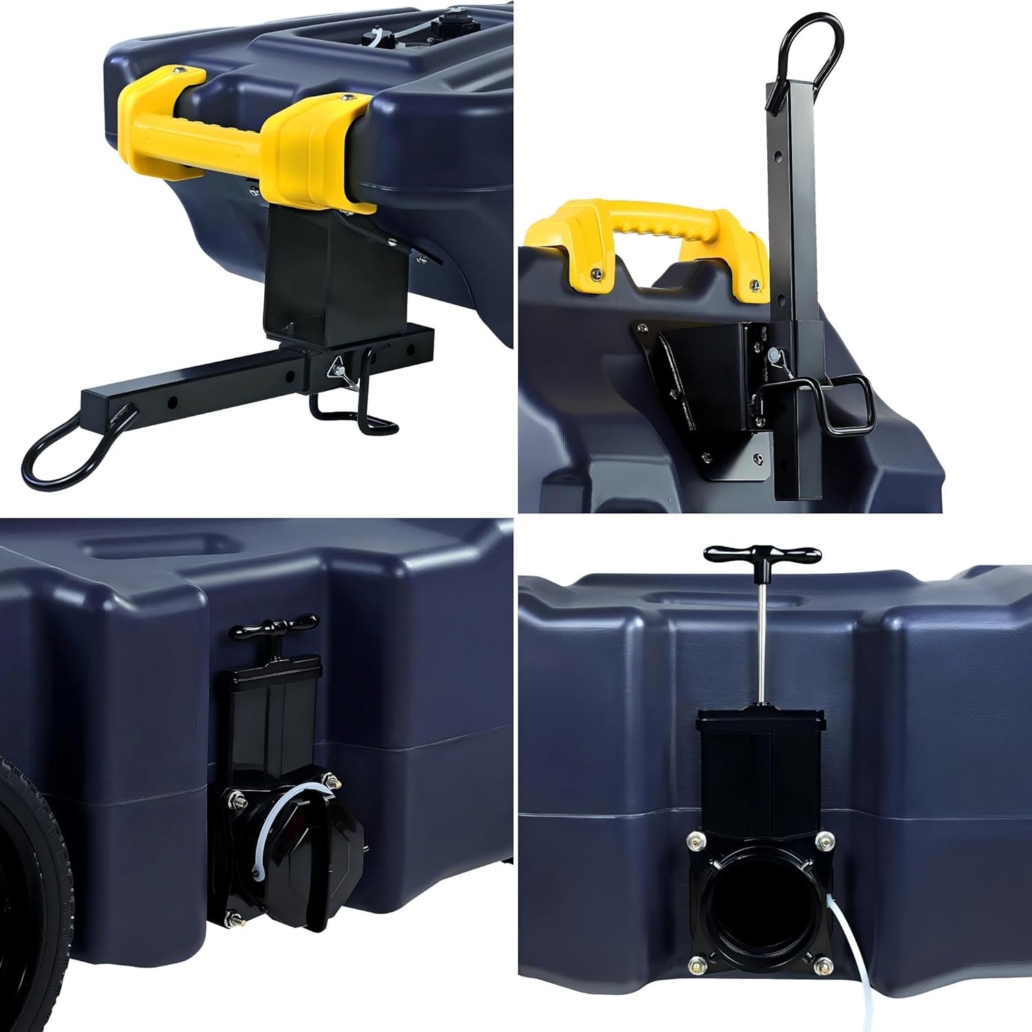 30 Gallon RV Portable Waste Tank 4 Wheel Tote Tank