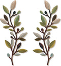 Zzbakress 2 Pcs Colorful Tree Leaf Wall Art Decor Vine Home Wall Decor Olive Branch Leaf Wall Decoration Large Wall Decor for Bedroom, Living Room, Wall Sculptures Indoor Outdoor (Unique)