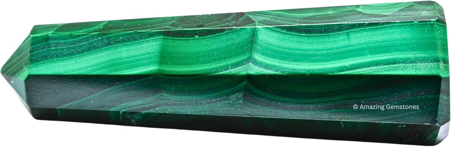 Amazing Gemstone Malachite Crystal Towers ~ Natural Healing Crystal Point Obelisk for Reiki Healing and Crystal Grid (2" to 3" INCH)