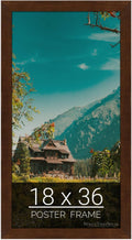 wallsthatspeak 18x36 Mocha Walnut Picture Frame for Puzzles Posters Photos or Artwork
