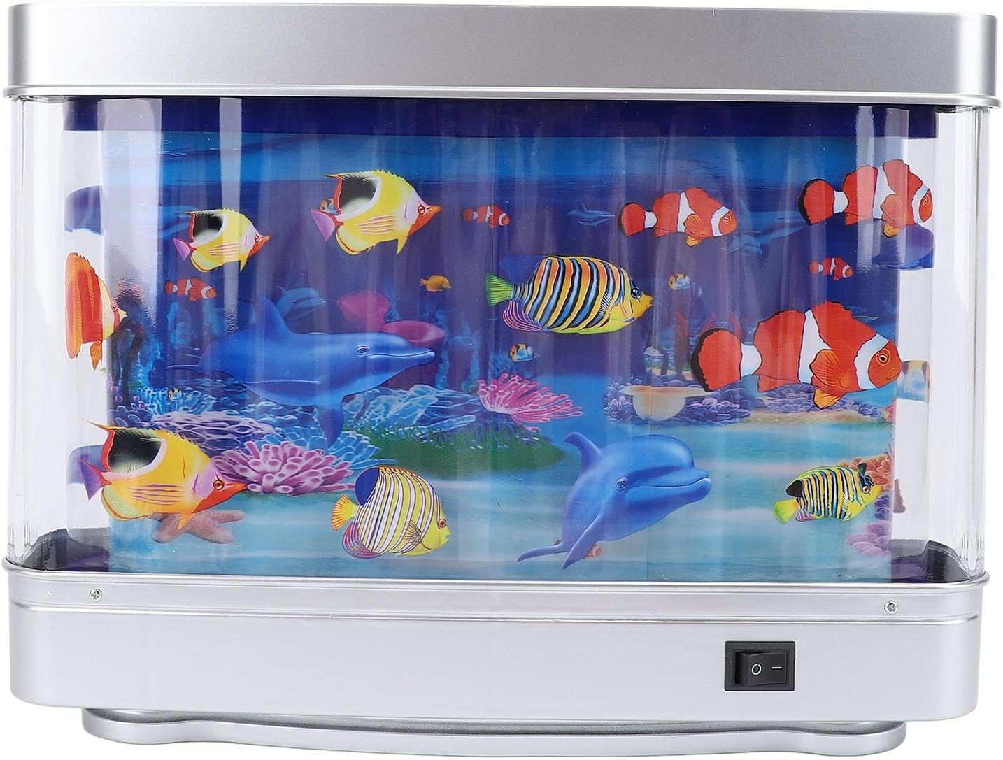 Fake Fish Tank Lamp, 5V USB Realistic Moving Fish HD Screen LED Fishs Aquarium with Sturdy Material Switch Operation Baby Aquarium Toy for Kids Bedrooms Office Relaxation